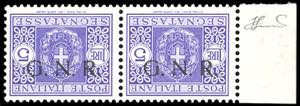 1943 - 5 lire soprastampa G.N.R. di Brescia, ... 