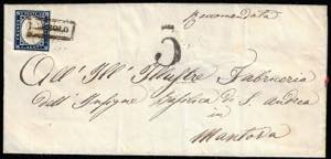 1860 - 20 cent. azzurro scurissimo (Sardegna ... 