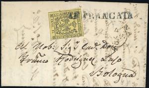 AFFRANCATA di Bologna, punti 11 - 15 cent. ... 