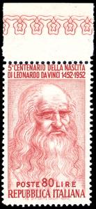 1952 - 80 lire Leonardo, al verso ... 