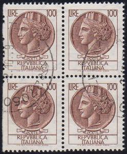 1974  - 100 lire Siracusana (1083), blocco ... 