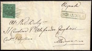 MIRANDOLA, 6 sbarre + cartella azzurri punti ... 