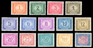 1947/54 - Filigrana ruota, serie completa ... 