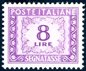 1955 - 8 lire, filigrana stelle (112), ... 