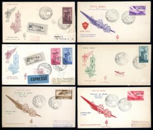 POSTA AEREA 1949/52 - Soprastampati su una ... 