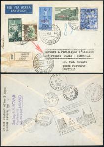 POSTA AEREA 1950 - Lettera raccomandata ... 