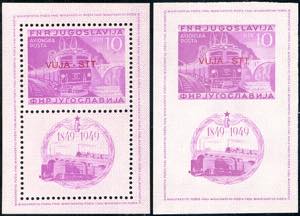 FOGLIETTI 1950 - 10 d. Ferrovie, foglietto ... 