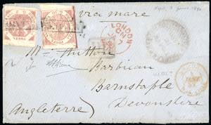 1859 - 50 grana rosa lillaceo, piccola ... 