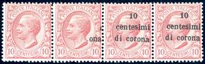 TRENTO E TRIESTE 1919 - 10 cent. su 10 cent. ... 