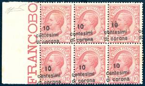 DALMAZIA 1921 - 10 cent. su 10 cent. (3), ... 