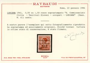 LUBIANA 1941 - 0,50 d. su 1,50 d. ... 