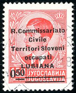 LUBIANA 1941 - 0,50 d. su 1,50 d. ... 