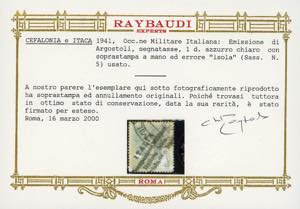 EMISSIONI DI ARGOSTOLI SEGNATASSE ... 