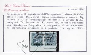 EMISSIONI DI ITACA SEGNATASSE 1941 ... 