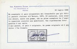 EMISSIONI GENERALI 1874 - 10 cent. ... 