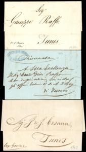 TUNISI 1834/53 - Cinque lettere ... 