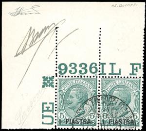 COSTANTINOPOLI 1921 - 1 piastra su 5 cent. ... 