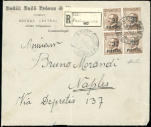 COSTANTINOPOLI 1922 - 3/4 p. su 40 cent., ... 