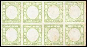 1861 - 1/2 tornese verde giallo, effigie ... 