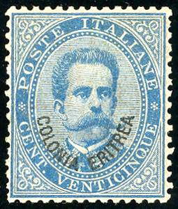 1893 - 25 cent. Umberto I (6), nuovo, gomma ... 