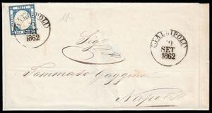 1862 - 2 grana azzurro oltremare vivo ... 