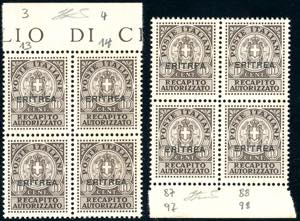 RECAPITO AUTORIZZATO 1939 - 10 cent., due ... 