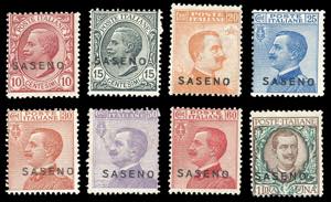 1923 - Soprastampati, serie completa (1/8), ... 