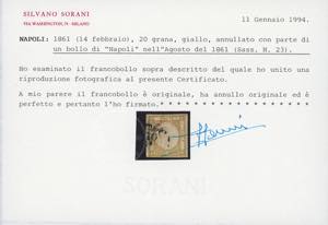 1861 - 20 grana giallo (23), ... 