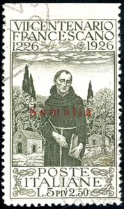 1926 - 5 + 2,50 lire San Francesco, non ... 