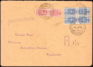 PACCHI POSTALI 1919 - 10 cent., coppia ... 