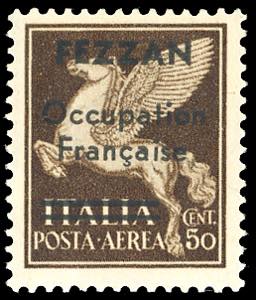 OCCUPAZIONE FRANCESE FEZZAN POSTA AEREA 1943 ... 