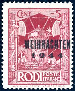 OCCUPAZIONE TEDESCA EGEO 1944 - 5 cent. ... 