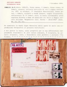 SOMALIA AFIS POSTA AEREA 1952 - 10 ... 