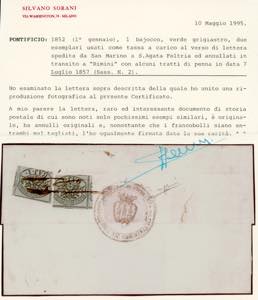 1857 - 1 baj verde grigiastro (2), ... 