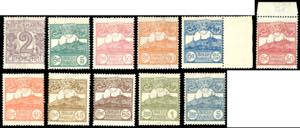 1903 - Cifra o Veduta, serietta di 11 valori ... 