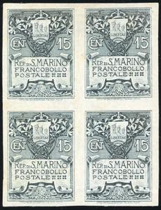 1907 - 15 cent. Stemma (48), prova di ... 
