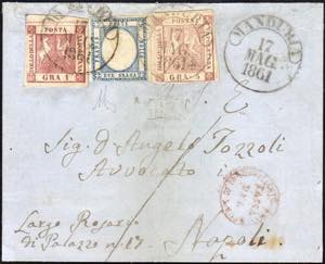 1861 - 1 grano carminio, II tavola, ... 