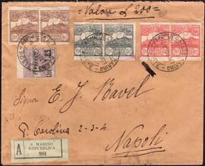 1927 - 1,85 lire su 60 cent. espresso ... 