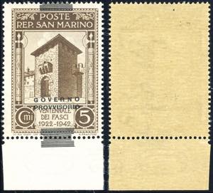 1943 - 5 cent. Governo Provvisorio, ... 