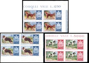 1956 - 25 lire, 80 lire, 100 lire Cani ... 