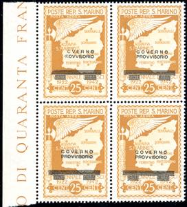 1943 - 25 cent. soprastampato Governo ... 