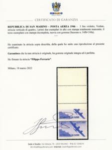 1946 - 3 lire Vedute, striscia ... 