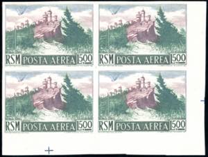 1950 - 500 lire Vedute, non dentellato ... 