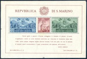 1945 - Palazzo del Governo, foglietto, ... 