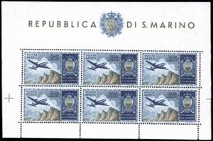 1954 - 1.000 lire Aereo, foglietto (16), ... 