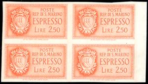 1943 - 2,50 lire Stemma, non dentellato ... 