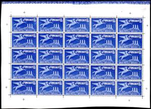 1946 - 30 lire (15), foglio completo di 25 ... 