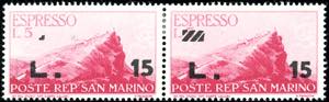 1947 - 15 lire su 5 lire (16), coppia ... 