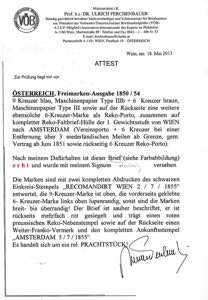 AUSTRIA 1855 - 9 kr. azzurro, 6 ... 