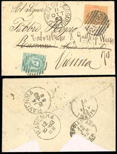 AUSTRIA/ITALIA 1883 - Redirected with ... 
